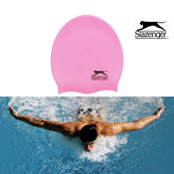 Bonnet de Bain Natation Unisex Chapeau Waterproof Sport Rose