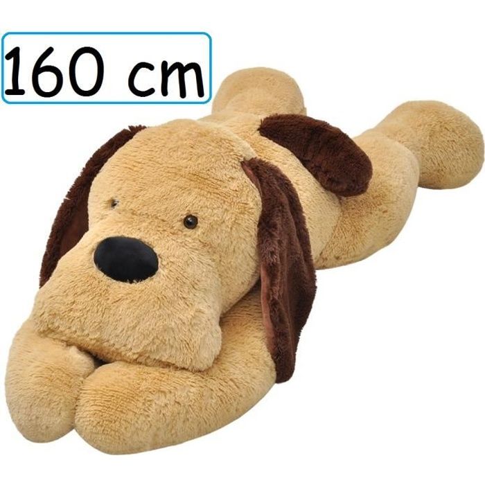 Peluche Chien Doudou Geant 160 cm XXL pour enfant adulte calins decoration cadeau Jouet anniversaire noel fete Cdiscount Jeux Jouets