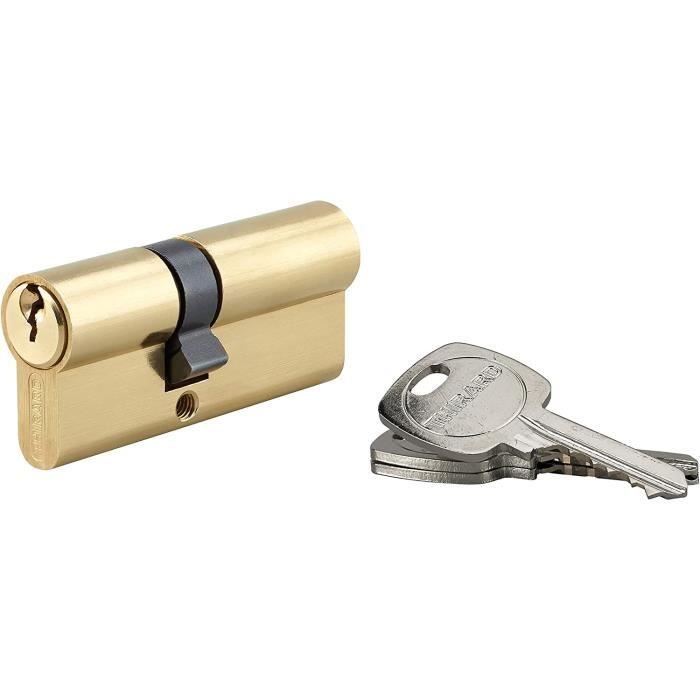 CYLINDRE POUR PORTE CLASSIQUE (7CM) + 3 CLÉS HAUTE SÉCURITÉ