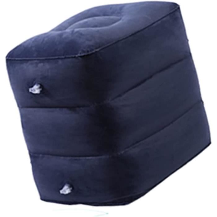 Repose-pieds Gonflable De Voyage - 3 Hauteurs Réglables - Coussin Pour Avion, Voiture, Bureau - Sac Inclus