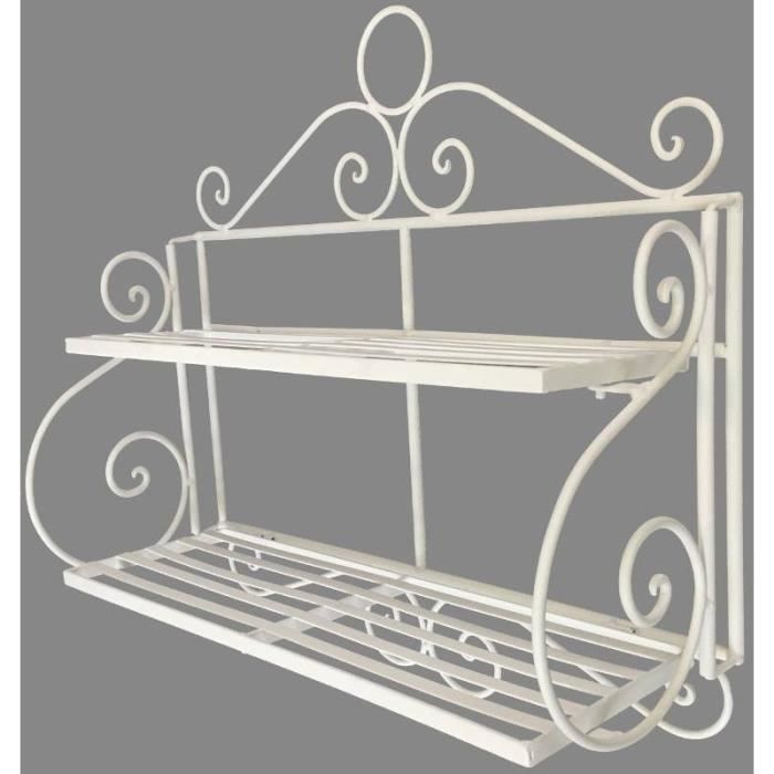 Etagere Boulangere Mural Fer De Cuisine Salle De Bain Blanc 50 50