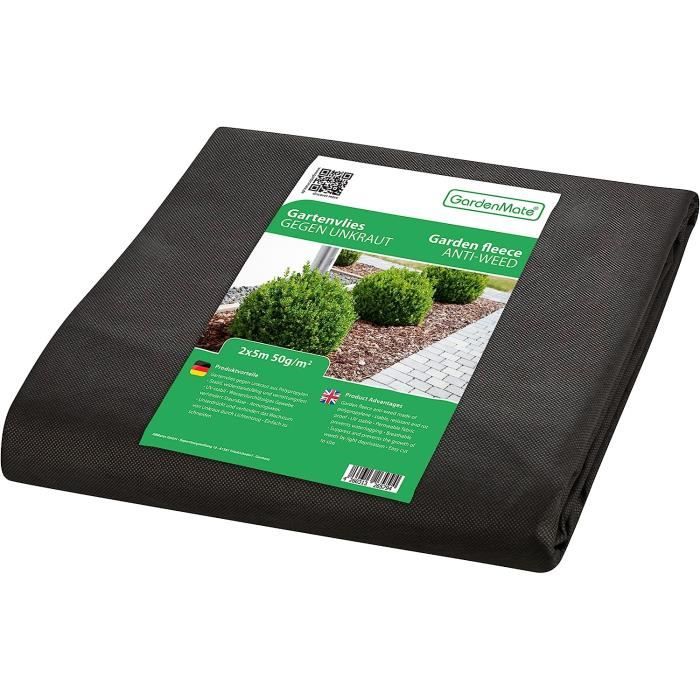 Géotextile Anti-Mauvaises Herbes Brun 125 g/m² – Toile de Paillage Perméable & Résistante, Garantie 25 Ans, Vlies Jardin 250 m x 1 m