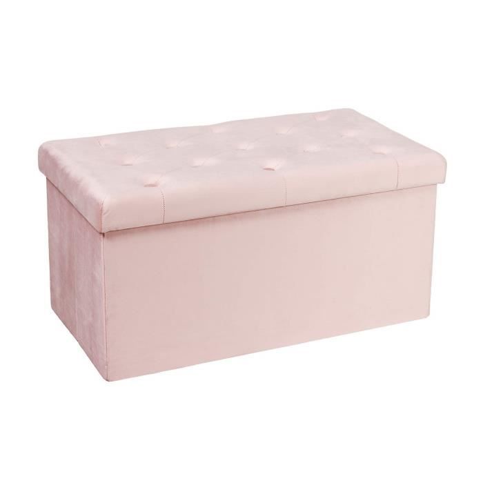 Bonlife Pouf De Pliable Coffre De Rangement Banc Tabouret Pliant