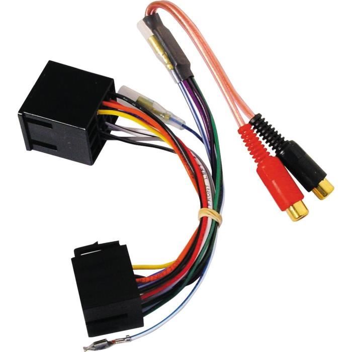 Faisceau Autoradio connecteur ISO Universel, avec 2 canaux HP Universel