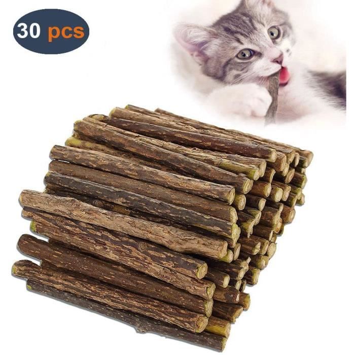 Jouets à l'herbe à chat Lot de 30 bâtons d'herbe à Chat 100% Bio Naturel  Matatabi pour friandises dentaires 124489 - Cdiscount