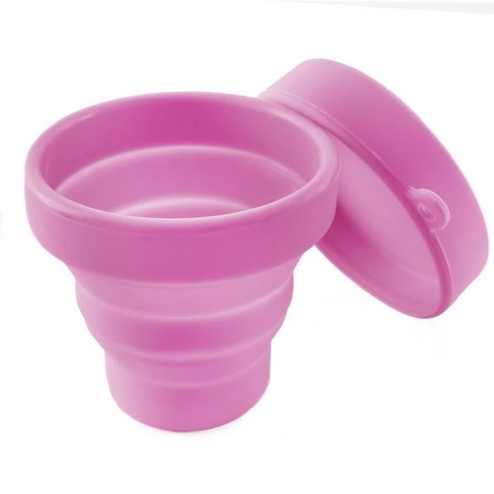 ZYJFP Vapeur Sterilisateur Cup Menstruelle,Mini Réutilisable UV 99.99% Sterilisateur Cup Menstruelle Boite De Rangement pour Menstrual Voyage,Rose