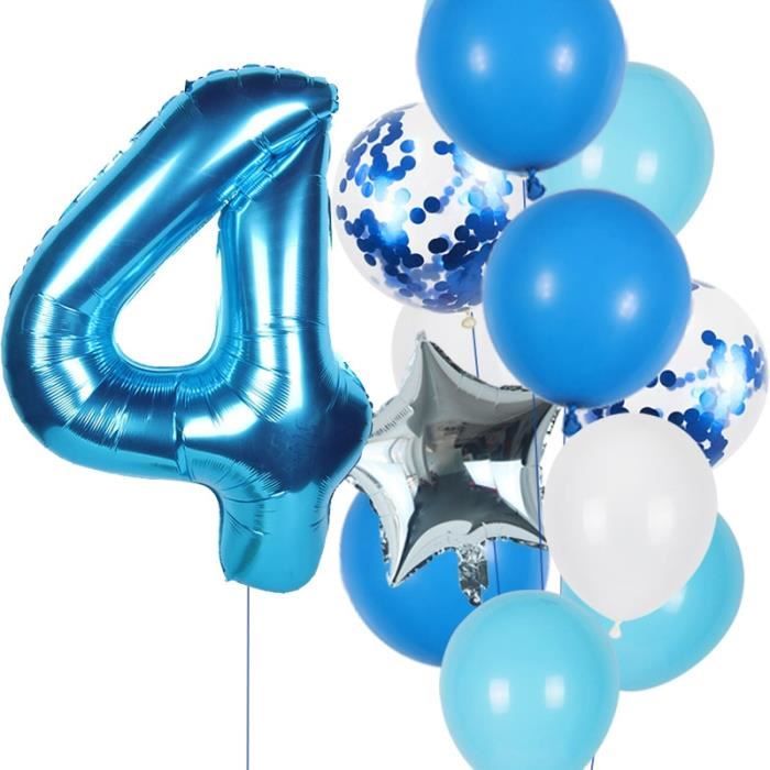 1 x 34 "nombre bleu' 5' FEUILLE décoration ballon