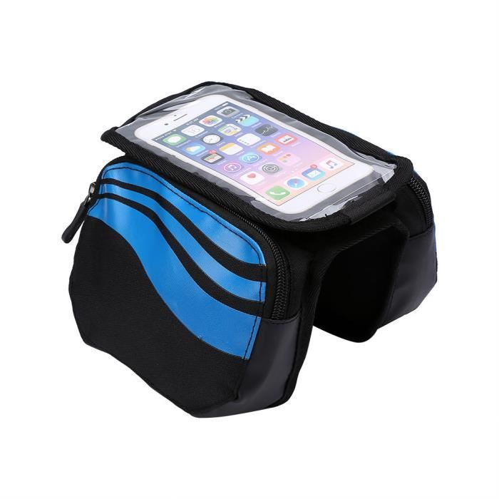 Cuzona Sacoche Vélo Triangulaire Tube Avant Téléphone Portable Étanche