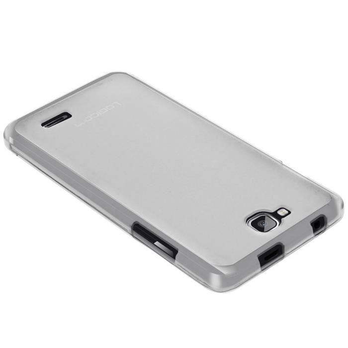 Sconosciuto PH26 Logicom L-Ement 503 - Cover Posteriore in Silicone Gel Antiurto con Anello per Selfie, Foto e Supporto Video