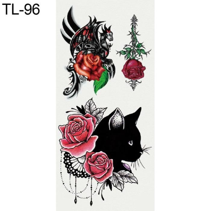 Autocollant De Tatouage Temporaire Etanche A La Mode Art De Corps Serpent Sticker Chien Chat Chouette Decalques Tl 096 Cdiscount Au Quotidien
