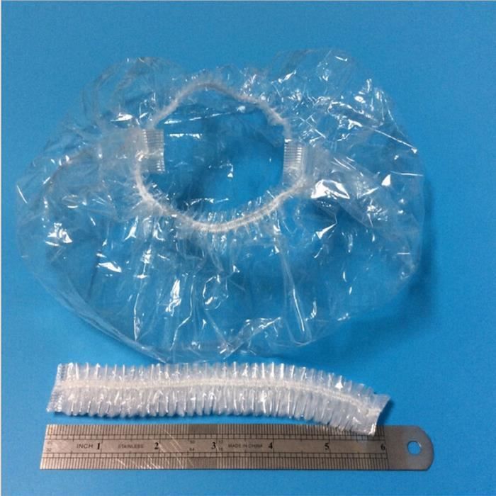 Lot de 30 de bain douche jetable transparent élastique