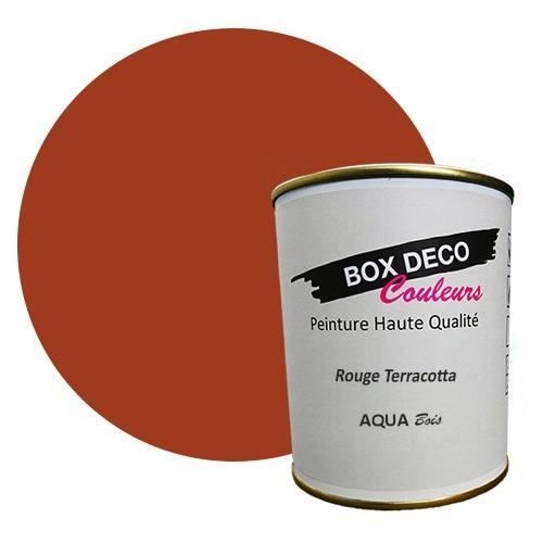 PEINTURE Teinte Rouge Terracotta meuble bois intérieur à base d’acrylique aspect velours-satin Aqua Bois - 750 ml - 9m²