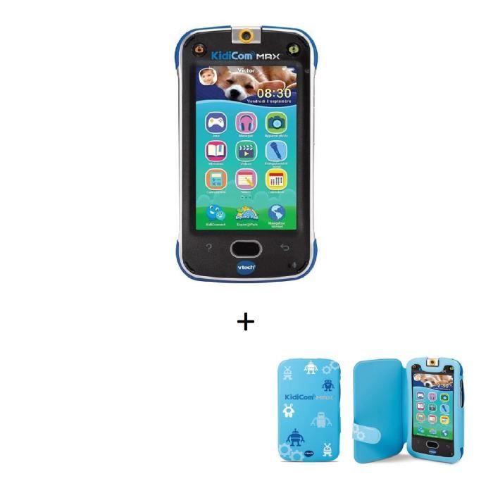 Étui Officiel VTech KidiCom Bleu - Pour KidiCom Max Et Advance (Non Compatible 3.0) - Version FR