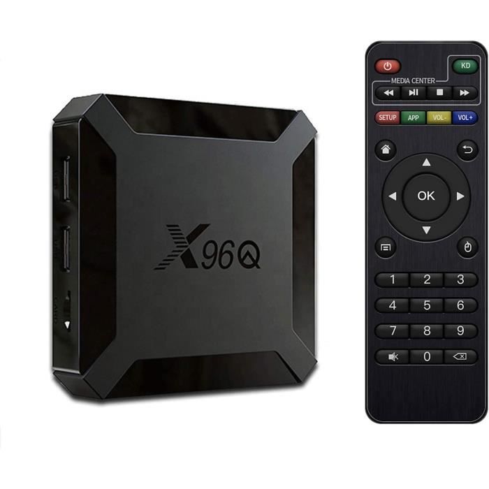 Android 10.0 TV Box X96Q, TV Box H313 QuadCore 2G RAM et 16 G Rom, 4K