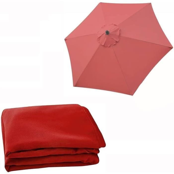 Toile De Rechange Pour Parasol Déporté Carré 3x3m - Housse UPF 50+ - 8 Baleines - Couleur Khaki - 11