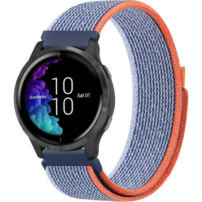 Kwmobile Bracelets De Montres Compatibles Avec Garmin Venu Sq Music Sq 2 X Bracelet De Montre Connectee En Nylon Noir Multicolore