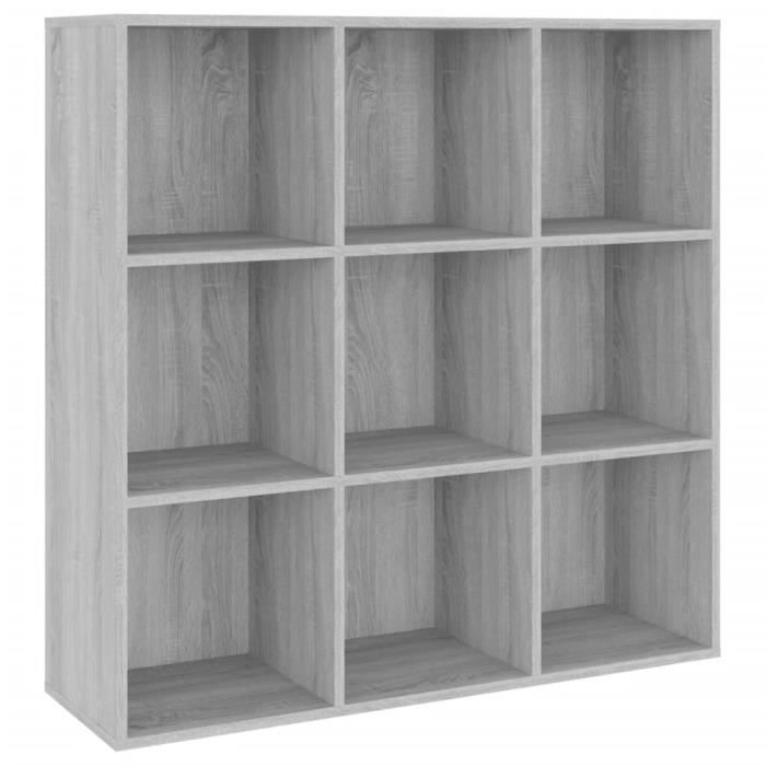 Bibliothèque VidaXL Sonoma Gris - 155x24x160 Cm, Armoire à Livres étagère Salon, Neuf Sous Emballage