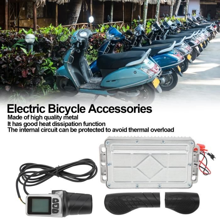 Kit Contrôleur Moteur 250W + Guidon Accélérateur LCD Pour Vélo Électrique - 15A