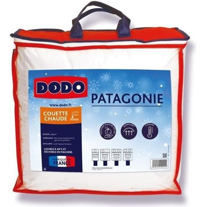 Couette Chaude - DODO - PATAGONIE - 200 x 200 cm - Blanc