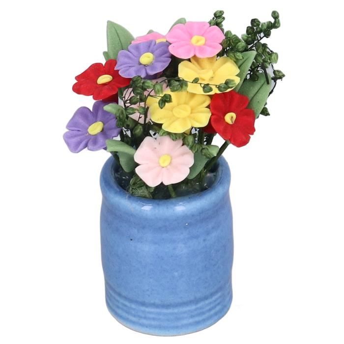 LIU-7374285650025-fleur en pot de maison de poupée 1:12 Mini maison de
