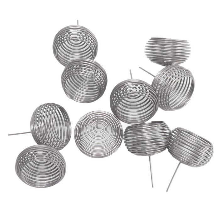 OFFSCH Lot De 10 Paniers Engrais Orchidea & Bonsaï – Acier Inoxydable Anti-Bracage Racines, 2.8x2.8x4.7 Cm