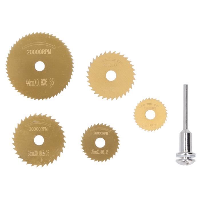 6 Lames Scie Circulaire HSS Pour Dremel - Disques Tronçonner Métal, Bois, Verre