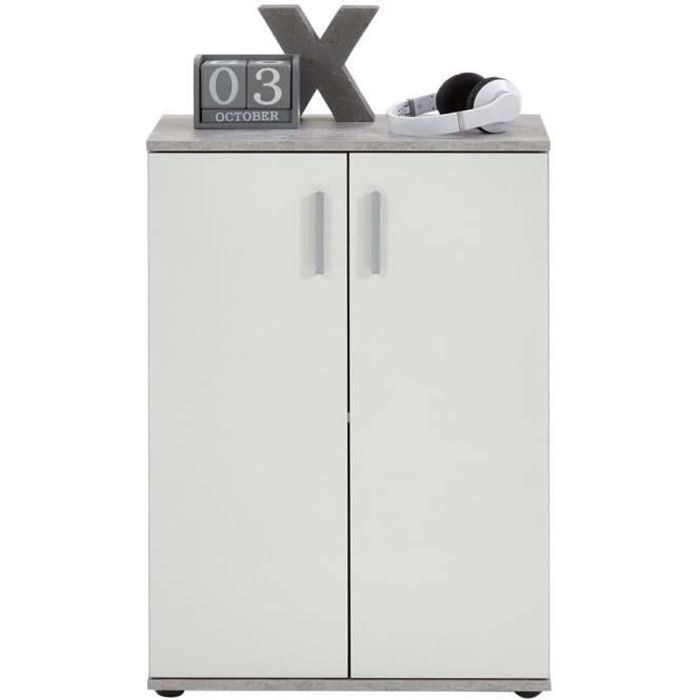Buffet 2 Portes Et Pieds En Métal, Panneaux De Particules, 100x40x75 Cm Bois Naturel 98355847