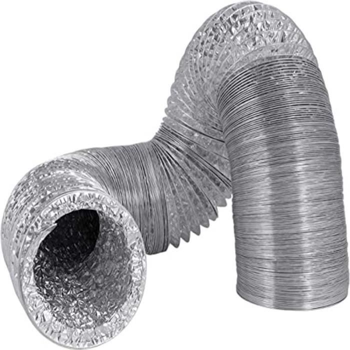 Tuyau Ventilation Flexible Aluminium 80mm - 3m Ou 6m - Résistant à 250°C - Pour Hotte, Salle De Bain, Atelier