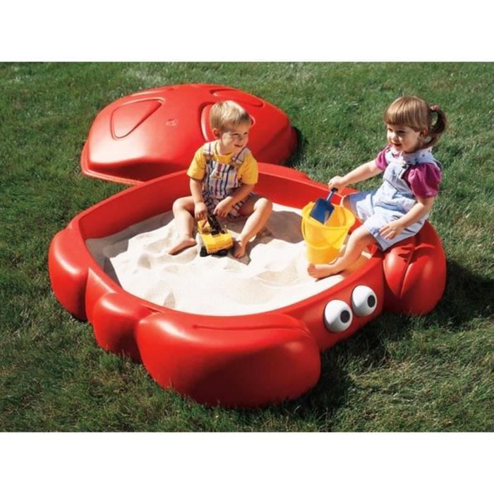 Step2 Bac à sable Crabbie | Bac à Sable Enfant / pour Enfants en Plastique avec Couvercle & Banc | Sous la forme d'un Crabe