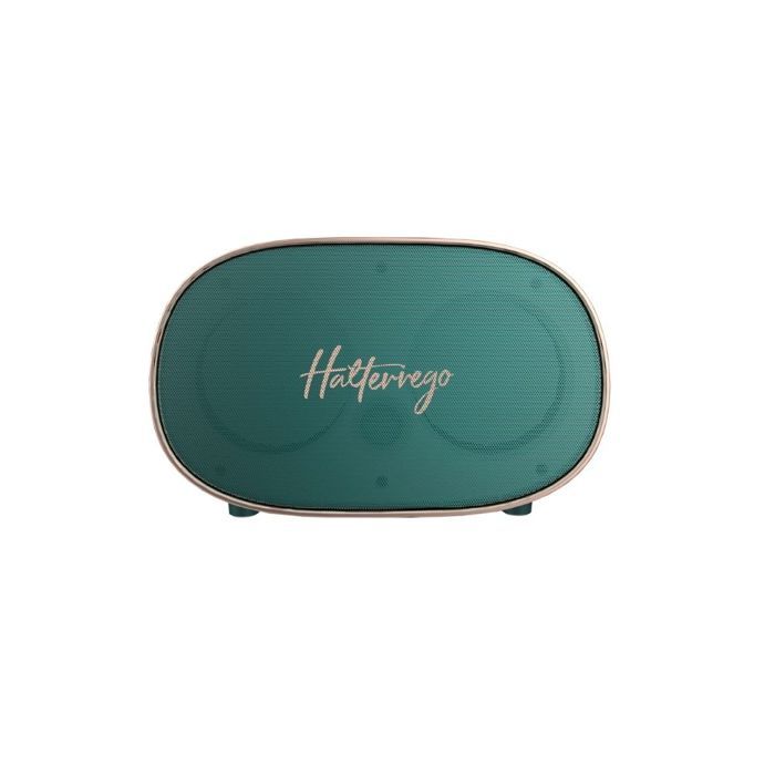 Enceinte Bluetooth - HALTERREGO - Vintage Verte - 6w RMS - Batterie rechargeable - Aux in micro SD