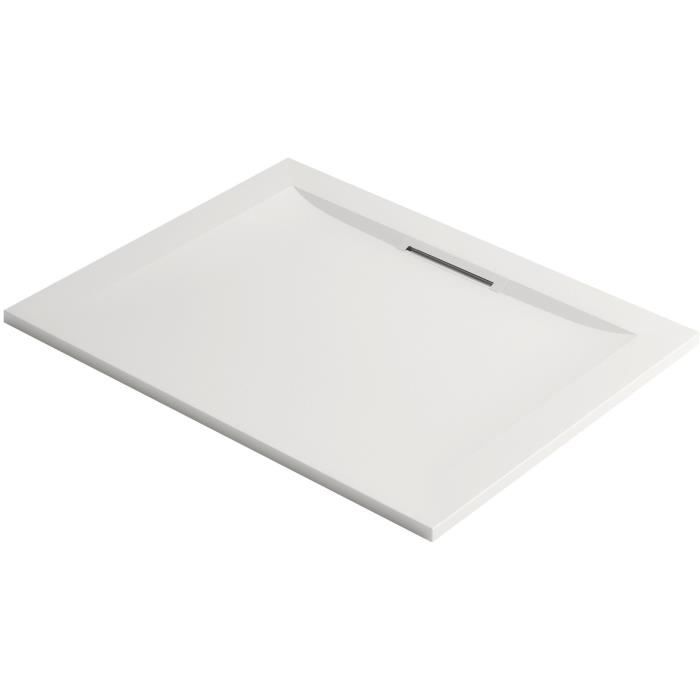 Jacob Delafon - Receveur Flight Pure 100x80 cm antidérapant avec vidage - E62324-F-00