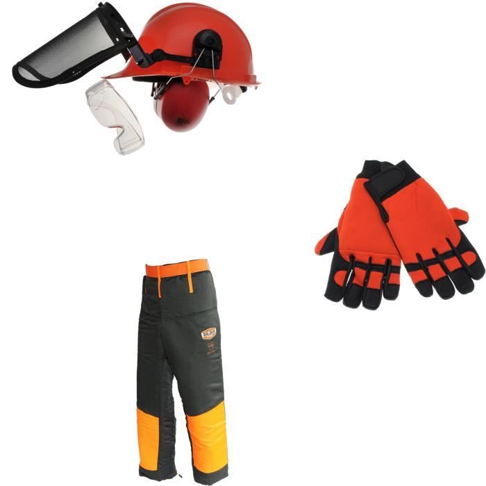 Kit complet équipement de protection pour bûcheron taille gant taille 9