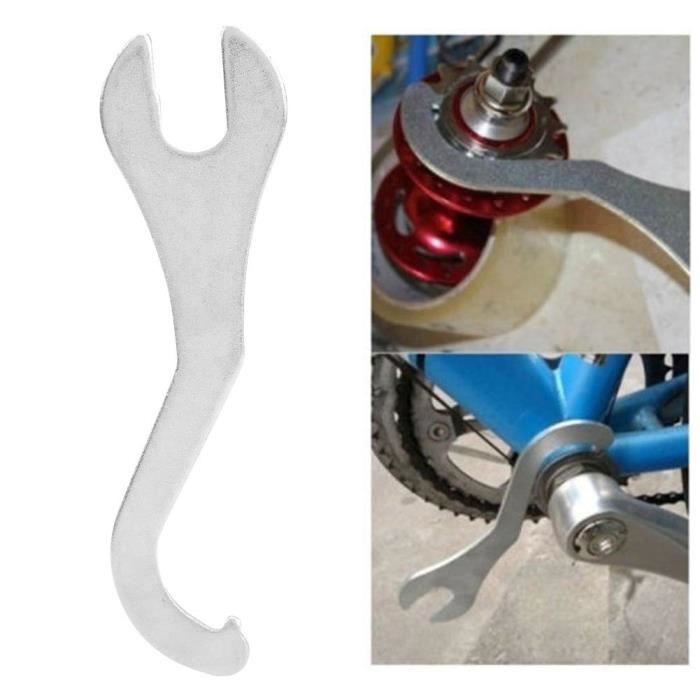 Clé à vélo Clé de Pédalier de Vélo 2 en 1 Clé de Retrait de Pédale de Verrouillage Vélo Outil de Réparation