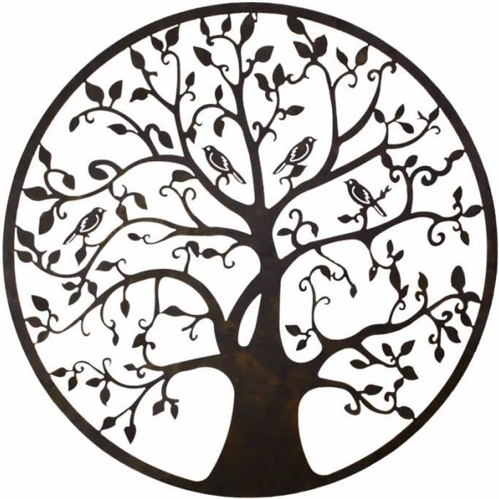Grande Applique Murale Fronton Style Arbre De Vie Decoratif A Fixer En Fer Patine Marron Noir 1 5x95x95cm Root Nos Produits Achat Vente Objet Decoration Murale Soldes Cdiscount
