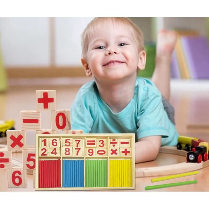 Jeu Montessori Mathématiques En Bois - Bâtons Et Blocs De Comptage - Éducatif Pour Enfants Dès 3 Ans - 11