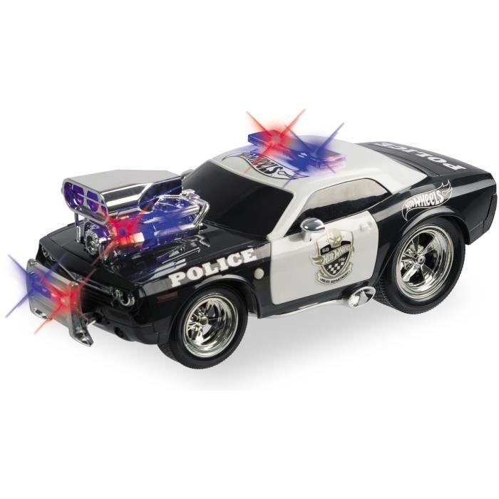 Voiture de police radiocommandée Hot Wheels - MONDO MOTORS - Sons et lumières - 28cm