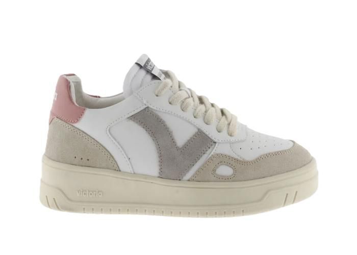 Baskets Femme VICTORIA Rosa Lacets Textile Plat