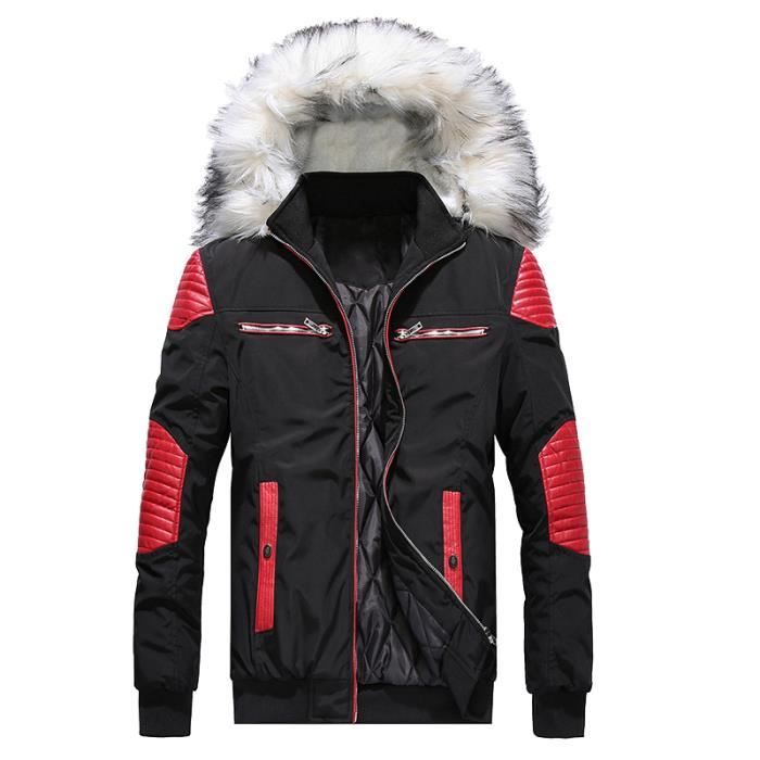 Doudoune noir et rouge homme hot sale