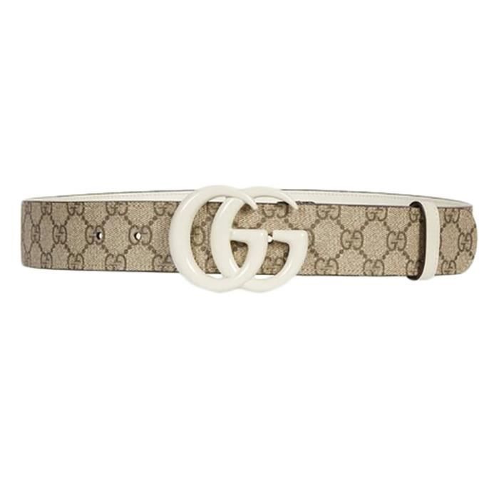 CEINTURE 87cm x 4cm FEMME /HOMME CUIR MARRON ET COTON (tour