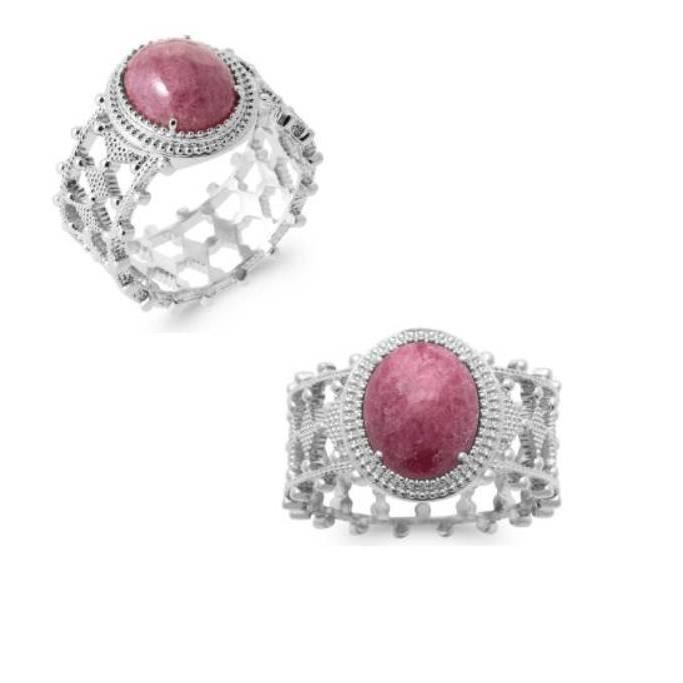 Bague En Argent Massif 925 - Anneau Cisellé Tour Complet - Taille 56 - Occasion