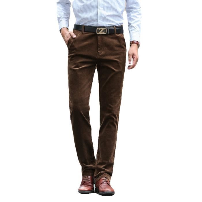 Pantalon homme en velours côtelé épais en velours côtelé business ...