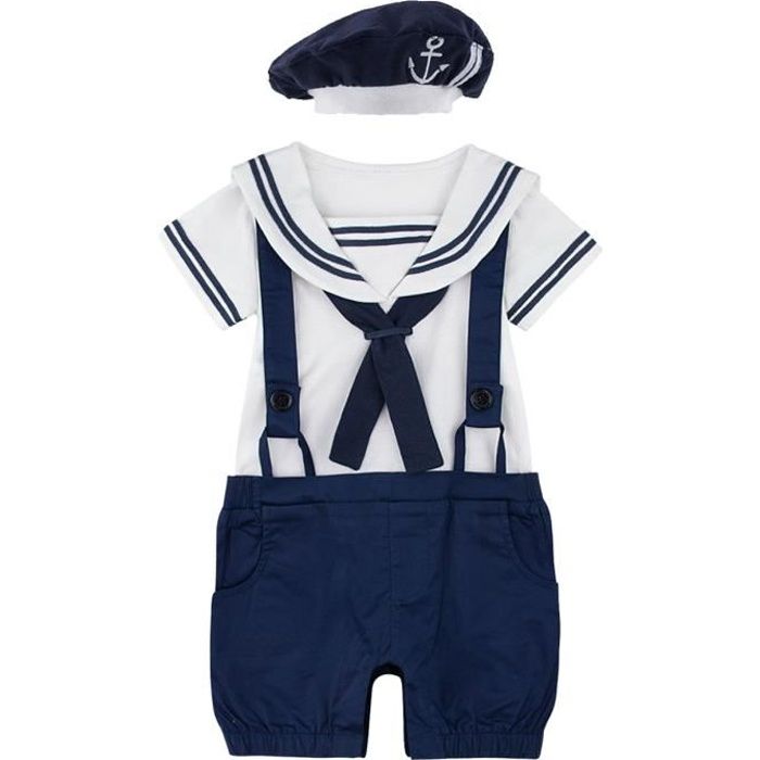 Bébé Garçons Vêtements ange espagnol Style Bleu Blanc 0-3 M 3-6 M 6-9 mois 