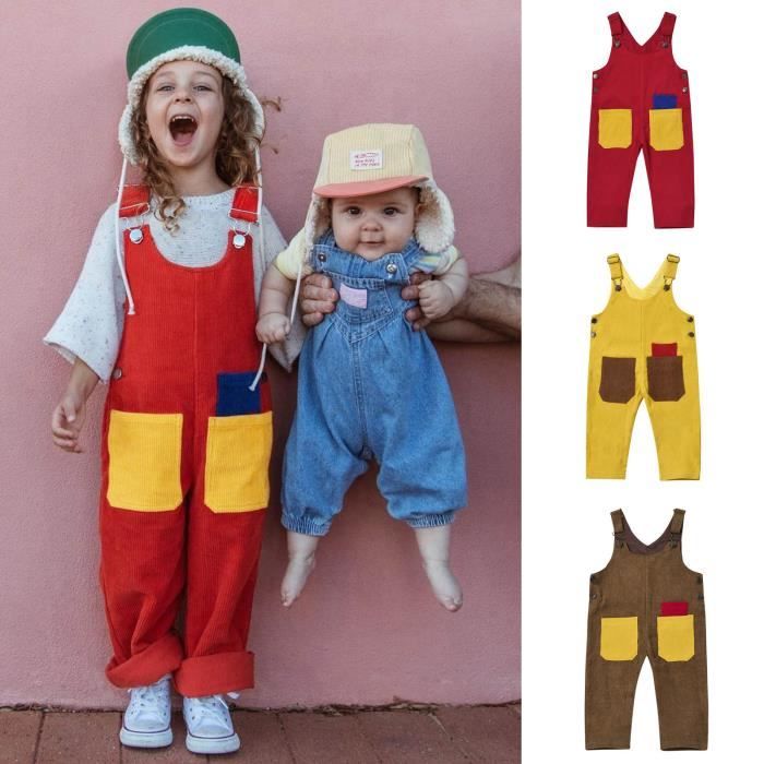 WEAIXIMIUNG Combinaisons Sans Manches Pour Garçons Tout-Petits Bébé Filles Jeans à Bretelles En Denim Pour Garçons Salopettes Été Pour Bébé Fille Garçon Avec Mignon 3D