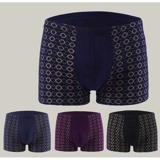 Sousvêtement,Boxer en fibre de bambou pour homme, lot de 4 pièces