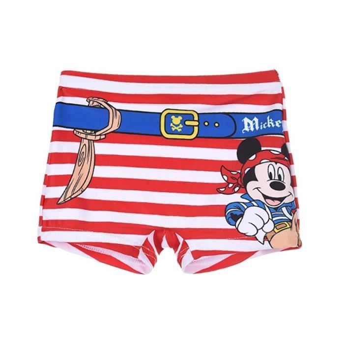 Maillot De Bain Bebe Mickey Disney Boxer Garcon Pirate Rouge Rouge Cdiscount Pret A Porter