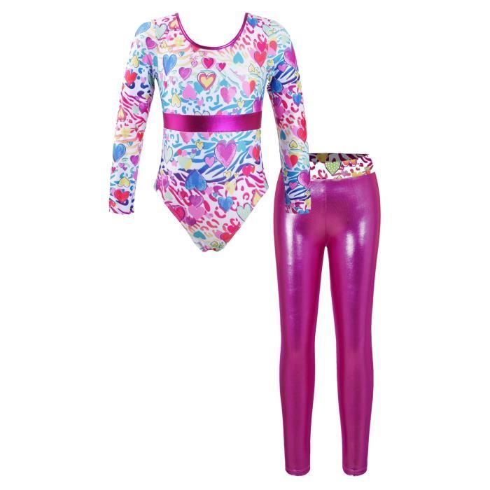 Pantalon Brillant Strass Danse Oyolan - Legging Sport Fille 5-16 Ans - Pour Patinage Et Gym