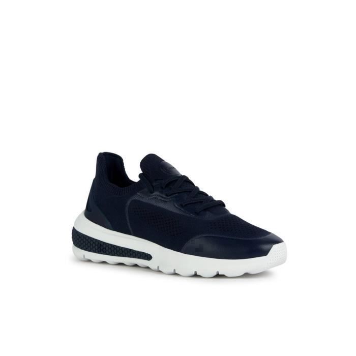 Geox GEOX Sneakers Femme Spherica Actif - Cuir & mesh Bleu Lacets Semelle Zero Shock