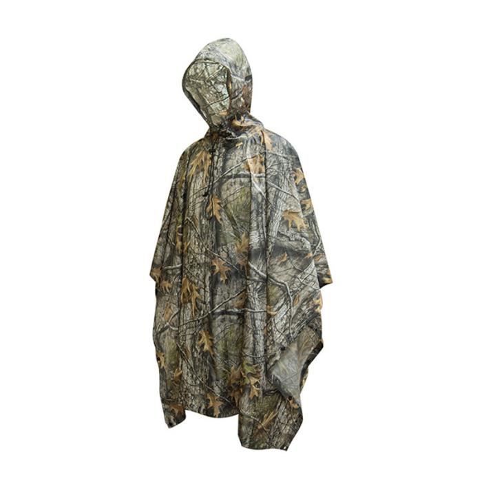 Poncho cape de pluie Bushcraft Vinyle CAMO Rothco france ultra leger