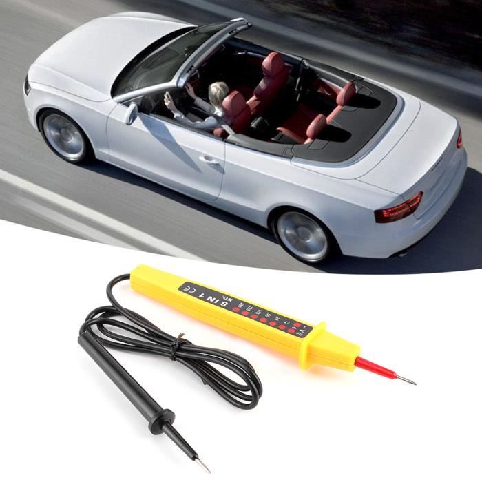 Mxzzand stylo testeur de tension Testeur de tension 8 en 1 AC DC 6-380V,  testeur d'instruments électriques de voiture auto outil