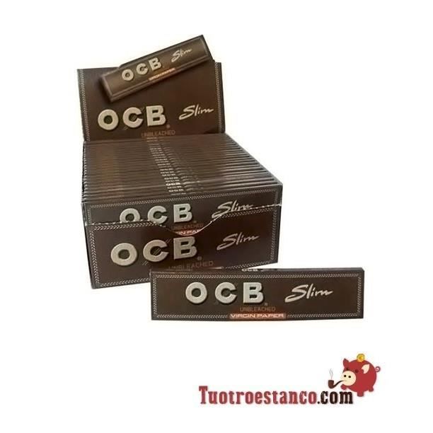 OCB Slim Premium 2 boites/box de 50 carnets de feuilles à rouler longue 